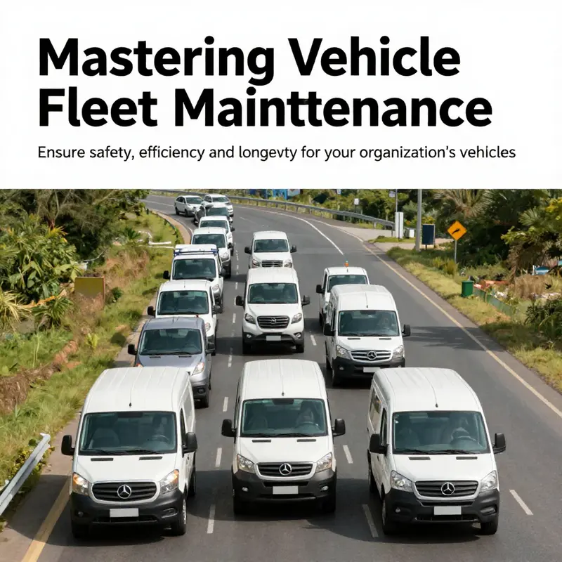 A fleet of diverse commercial vehicles on the road, showcasing successful maintenance and operational management.