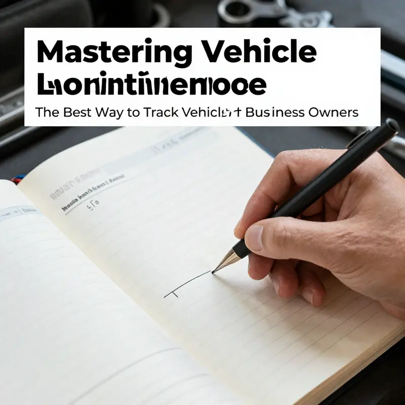 A personal maintenance log showing organized entries for vehicle service and repairs.