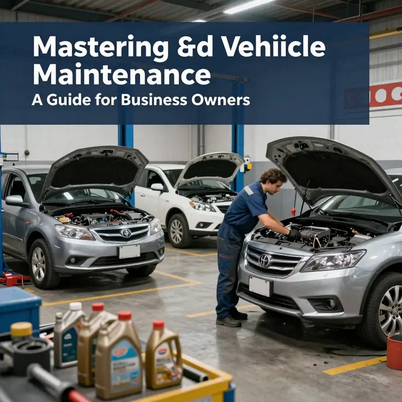 Technicians conduct preventive maintenance on a fleet vehicle, ensuring optimal performance.