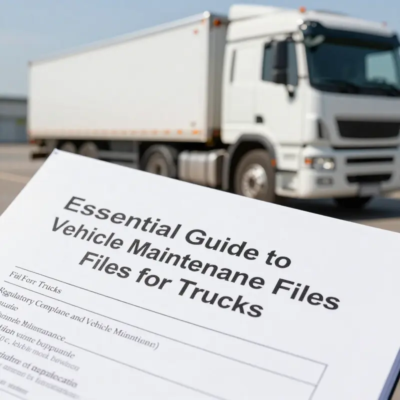 A variety of trucks that necessitate comprehensive maintenance records for operational safety.