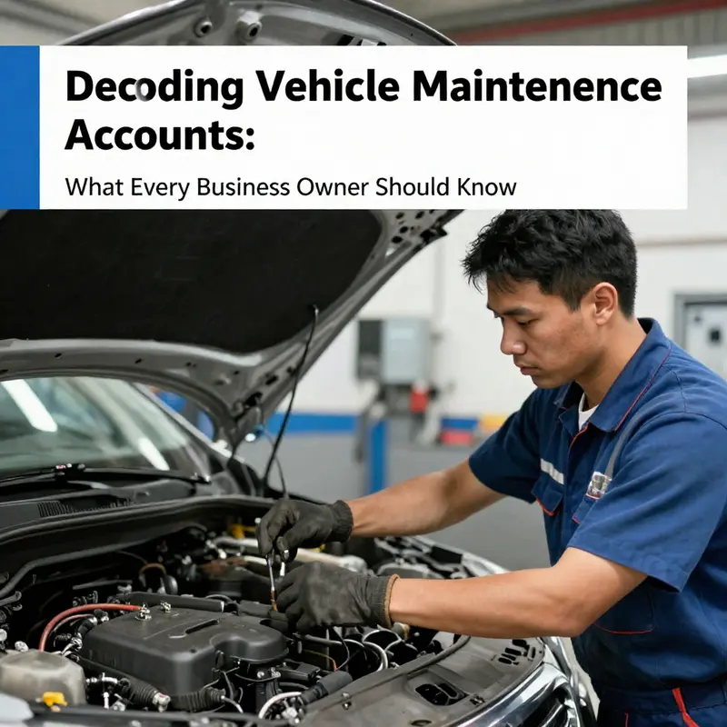 A business owner analyzing financial reports that categorize vehicle maintenance expenses.