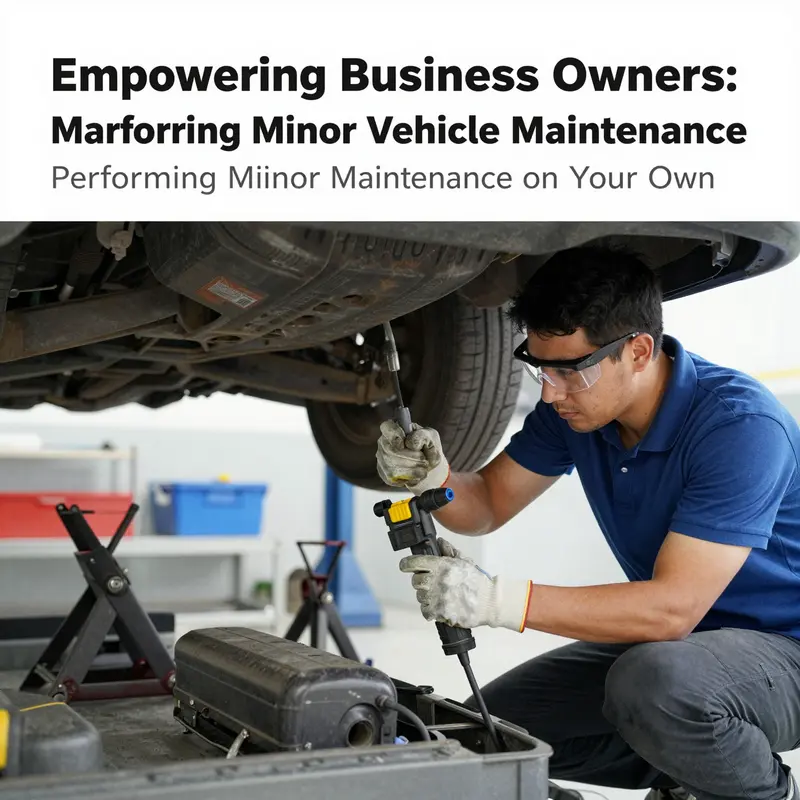 Prioritizing safety with protective gear during minor vehicle maintenance.