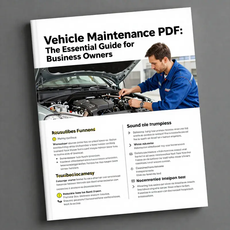 An overview of a Vehicle Maintenance PDF illustrating its crucial role in vehicle care.
