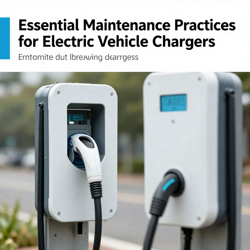 A technician regularly maintains an electric vehicle charger by cleaning its cooling fins to prevent overheating issues.