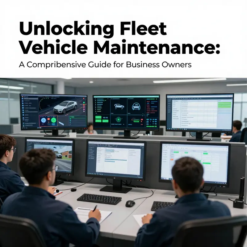A fleet yard reflecting the importance of regular vehicle maintenance practices.