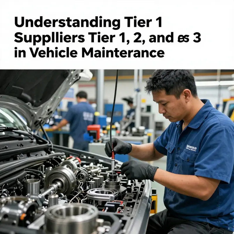 A visual representation of the tiered structure in vehicle maintenance supply chain.