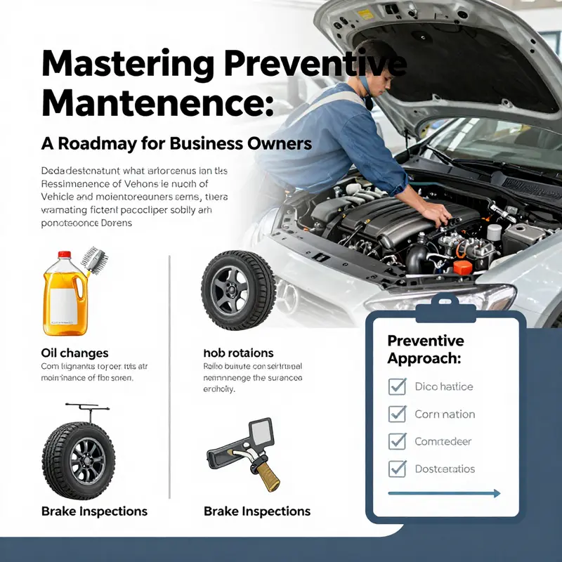 An infographic explaining the fundamental aspects of preventive maintenance for vehicles.