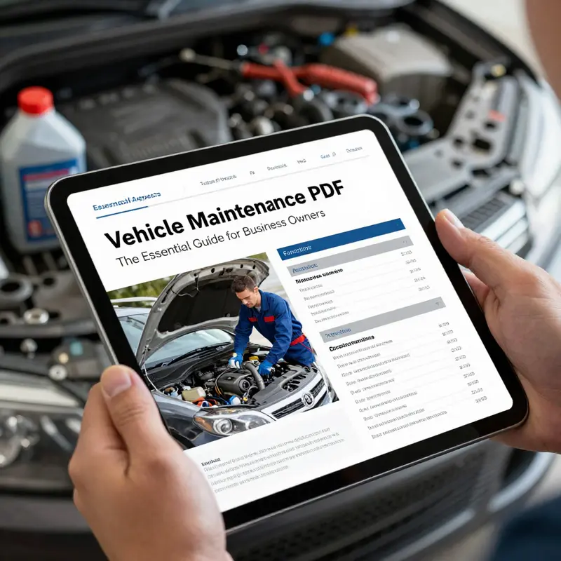 An overview of a Vehicle Maintenance PDF illustrating its crucial role in vehicle care.