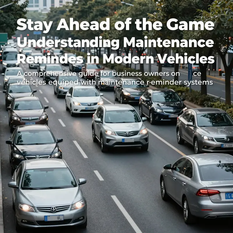 A busy city street filled with various modern vehicles, underscoring the importance of vehicle maintenance reminders for fleet owners.