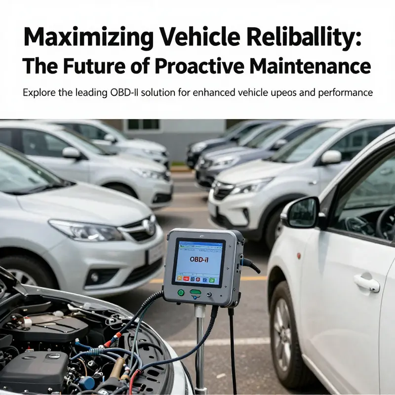 A fleet of vehicles linked to OBD-II systems demonstrating proactive vehicle maintenance techniques.