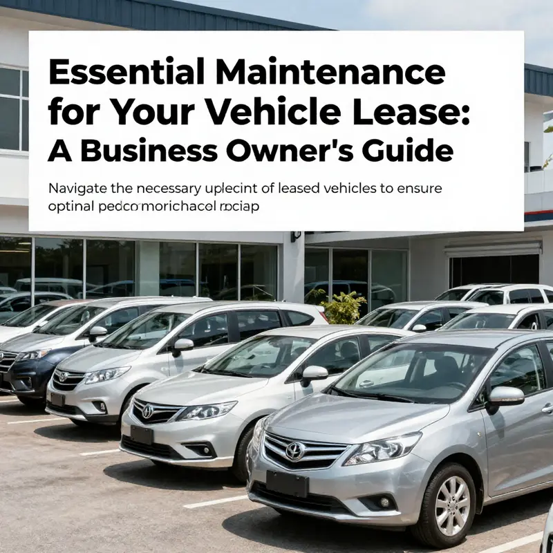 A lineup of business vehicles demonstrating effective lease maintenance and management.