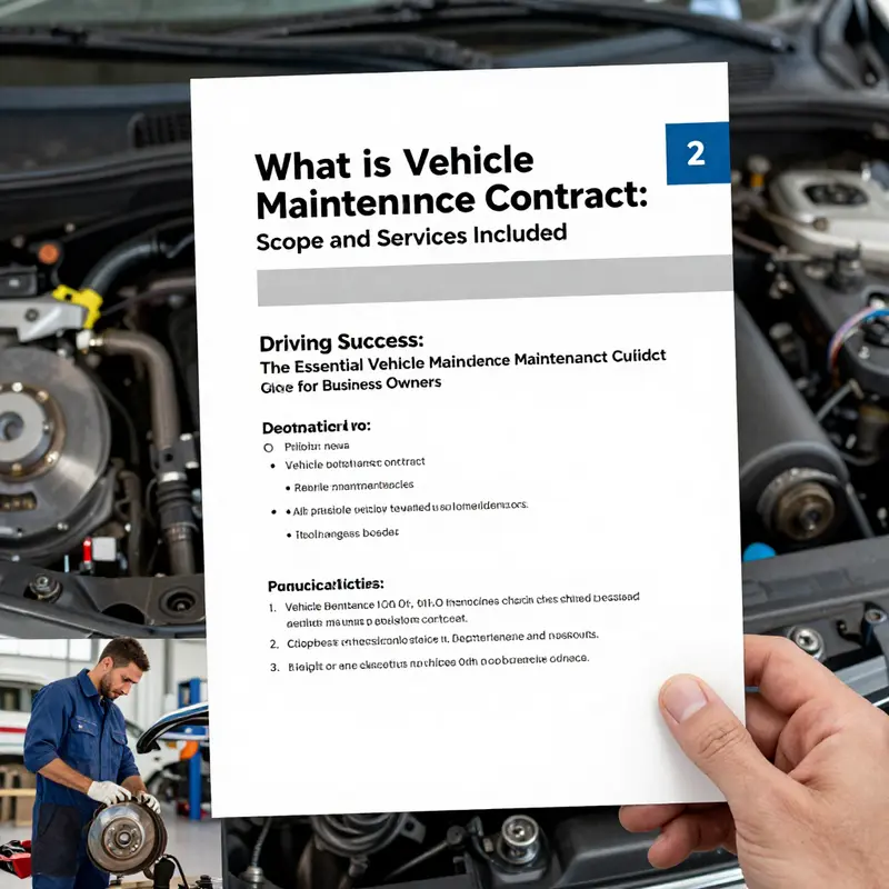 A business owner confidently evaluating their fleet, empowered by a comprehensive vehicle maintenance contract.