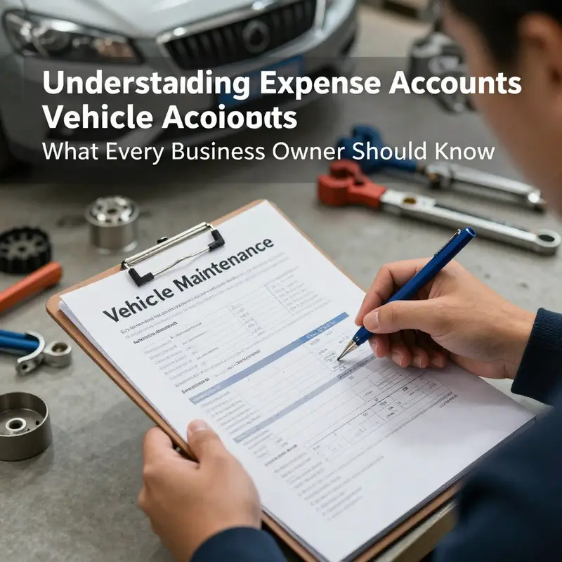 A business owner analyzing financial reports that categorize vehicle maintenance expenses.