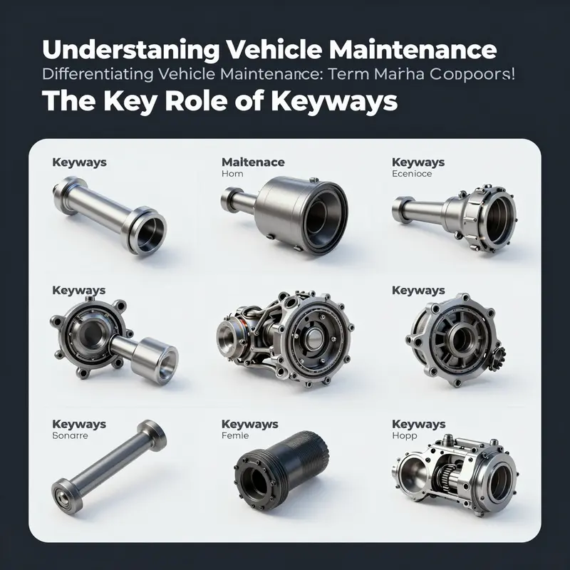 Keyway and key system essential for torque transmission in vehicles.