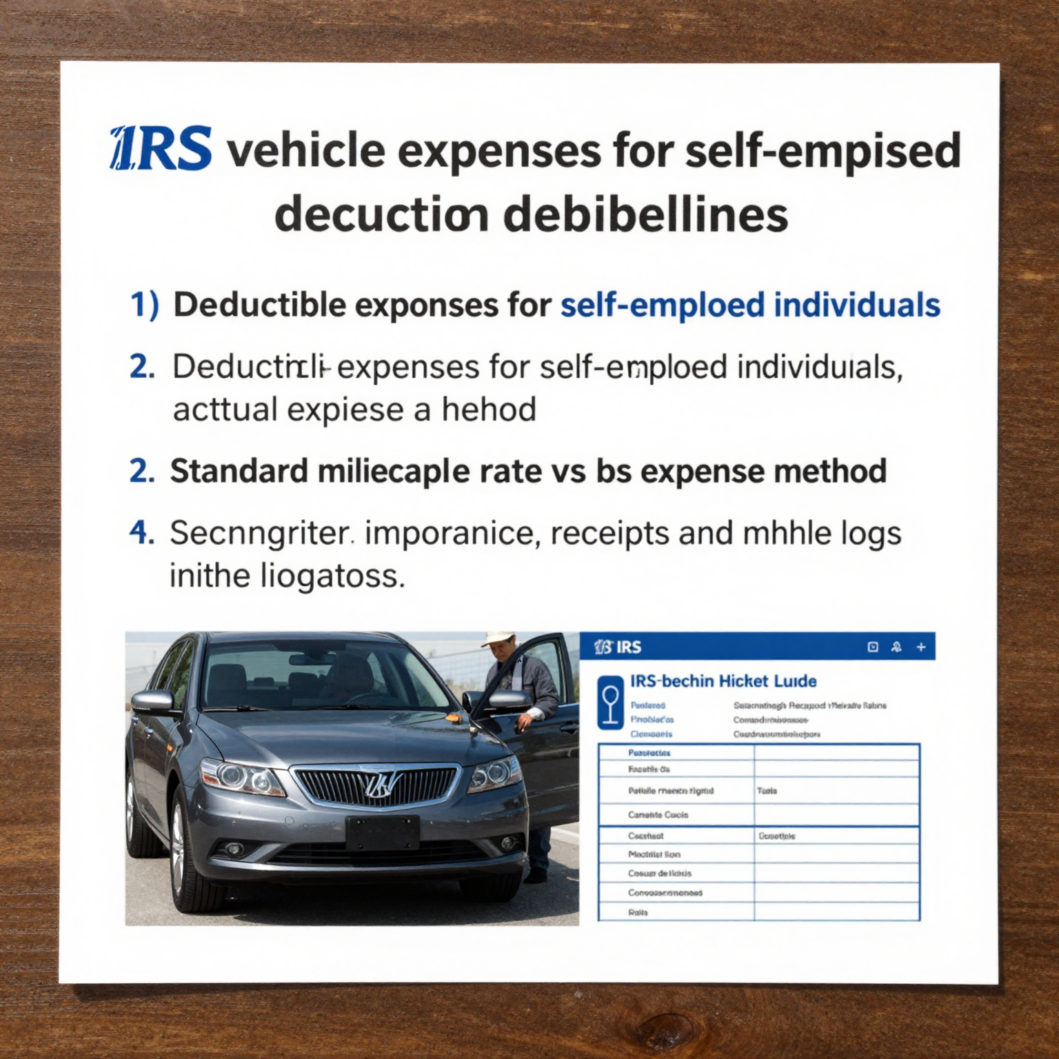 IRS Guidelines on Vehicle Maintenance
