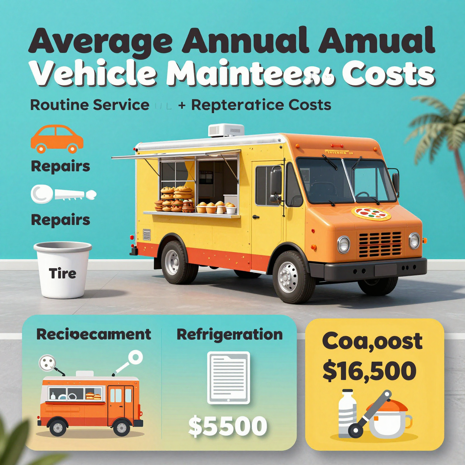 Pizza Truck Maintenance Costs Infographic