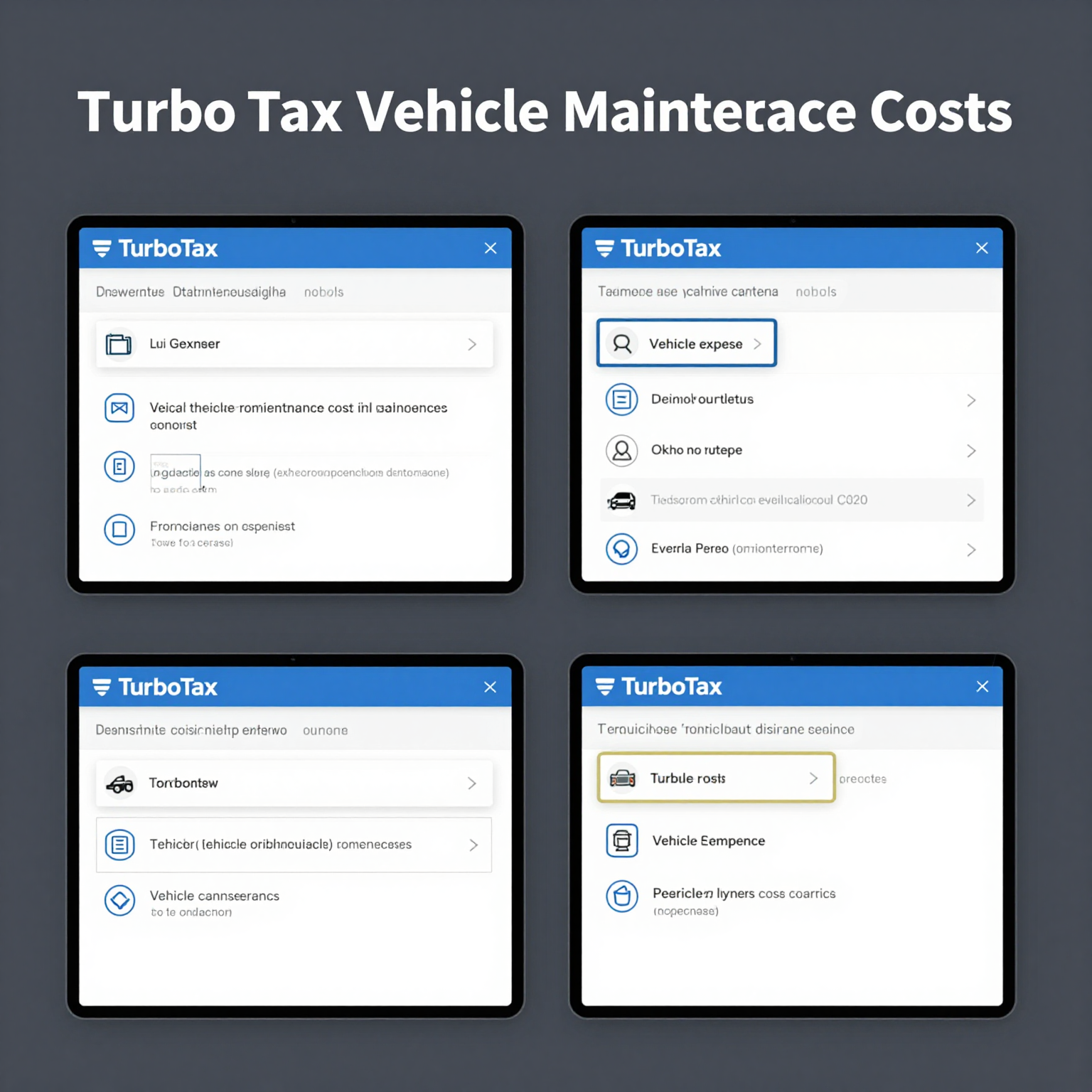 Entering Vehicle Maintenance Costs in TurboTax