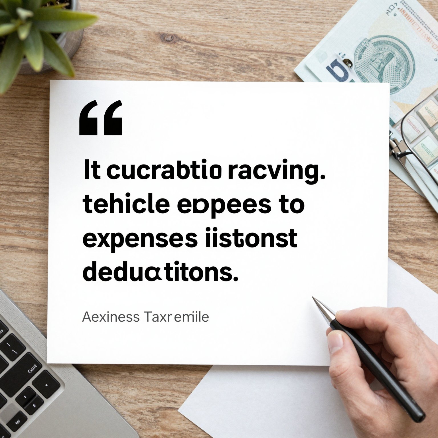 Blockquote from a tax professional about tracking vehicle expenses for tax deductions